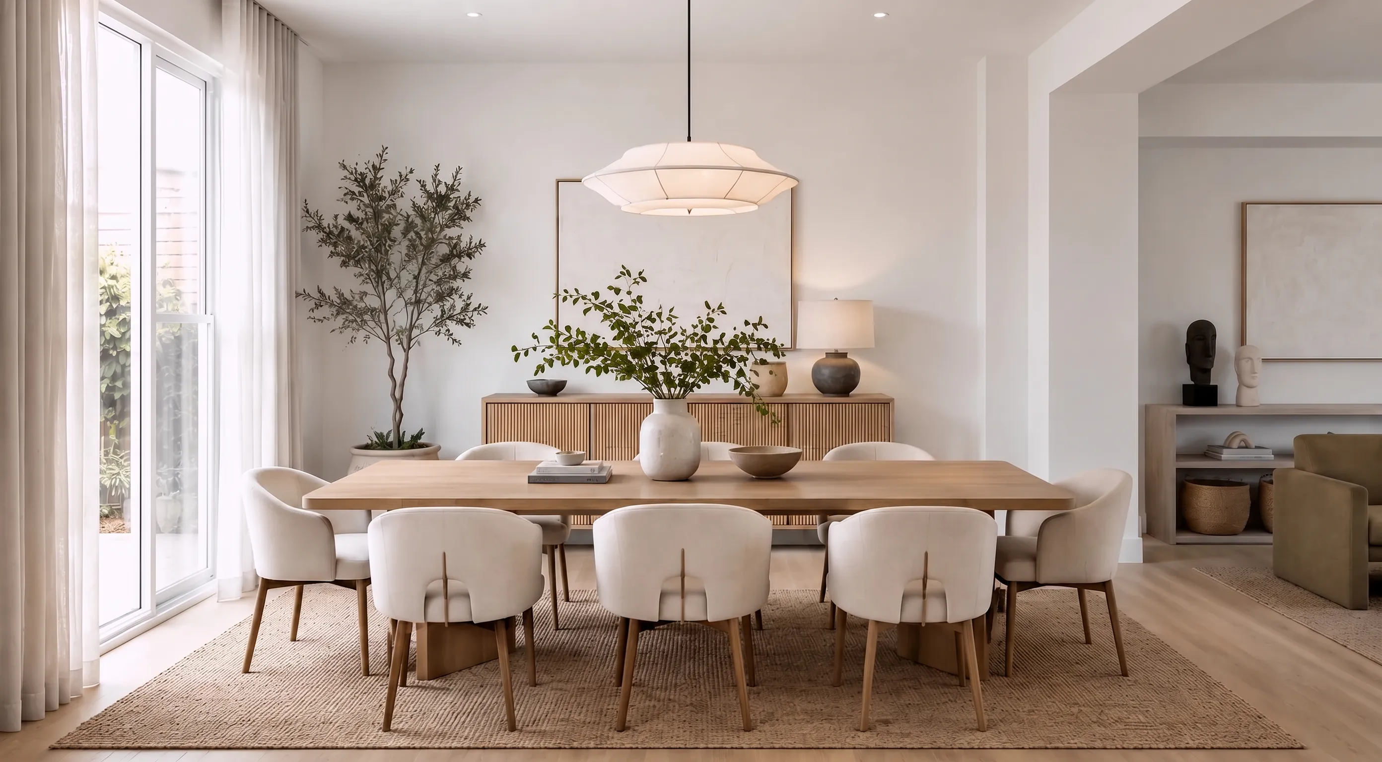 Atelier 22 — Comedor con lámpara escultórica